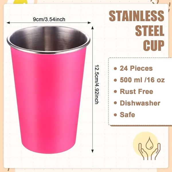 16OZ. High Quality Stainless Steel Metal Cup, Stackable Cup - 16OZ. High Quality Stainless Steel Metal Cup, Stackable Cup - Image 1 of 3