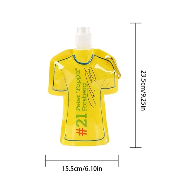 T Shirt Shaped Collapsible Water Bottle With Carabiner - T Shirt Shaped Collapsible Water Bottle With Carabiner - Image 1 of 5