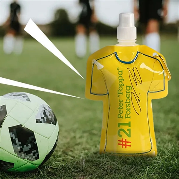 T Shirt Shaped Collapsible Water Bottle With Carabiner - T Shirt Shaped Collapsible Water Bottle With Carabiner - Image 5 of 5