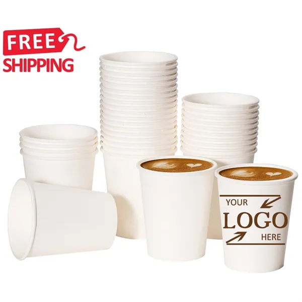 3-22 oz Custom Disposable Paper Cups for Hot & Cold Drinks - 3-22 oz Custom Disposable Paper Cups for Hot & Cold Drinks - Image 0 of 9