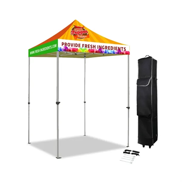 5' x 5' Heavy Duty Pop Up Tent w/ Dye Sublimation Canopy - 5' x 5' Heavy Duty Pop Up Tent w/ Dye Sublimation Canopy - Image 1 of 1