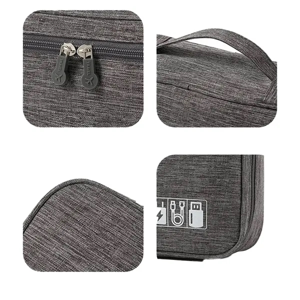 Oxford Cloth Electronics Organizer Bag With Multi Pockets - Oxford Cloth Electronics Organizer Bag With Multi Pockets - Image 2 of 3