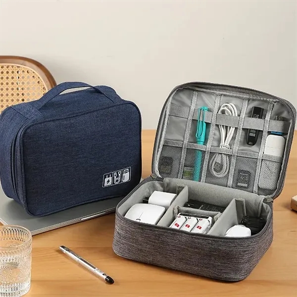 Oxford Cloth Electronics Organizer Bag With Multi Pockets - Oxford Cloth Electronics Organizer Bag With Multi Pockets - Image 3 of 3