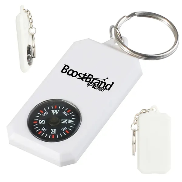 Custom Compass Keychain for Outdoor & Travel Use - Custom Compass Keychain for Outdoor & Travel Use - Image 0 of 4