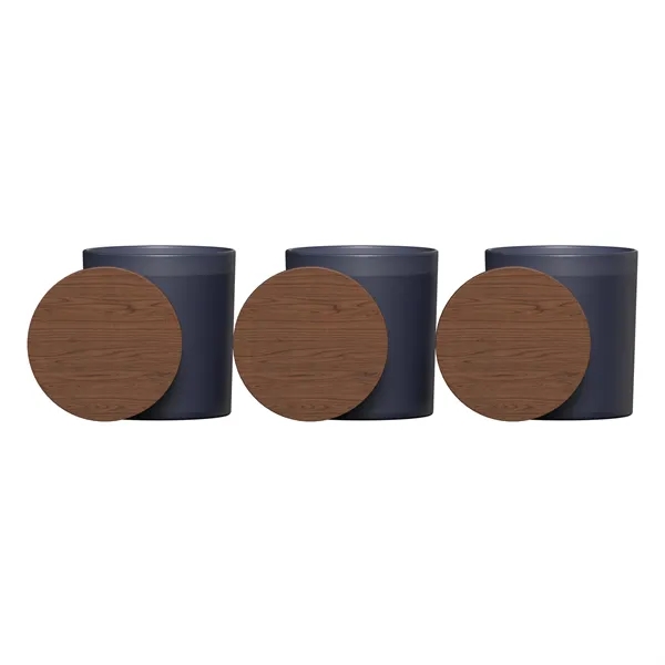 VISTA   GLASS CANDLE 3-PACK WITH ACACIA WOOD LIDS - VISTA   GLASS CANDLE 3-PACK WITH ACACIA WOOD LIDS - Image 13 of 16