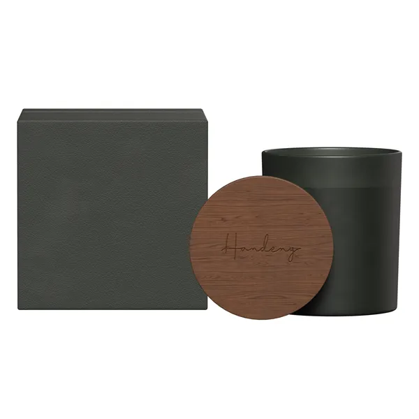 SUMMIT    GLASS CANDLE WITH ACACIA WOOD LID - SUMMIT    GLASS CANDLE WITH ACACIA WOOD LID - Image 6 of 28