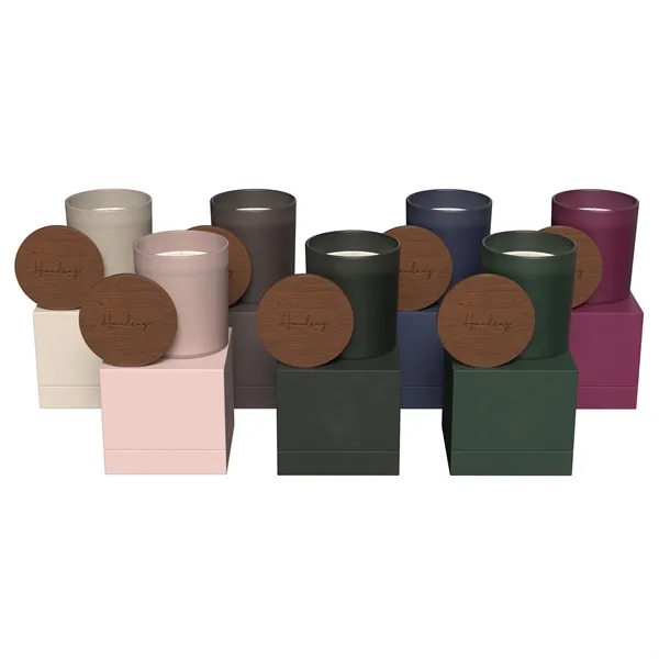 SUMMIT    GLASS CANDLE WITH ACACIA WOOD LID - SUMMIT    GLASS CANDLE WITH ACACIA WOOD LID - Image 0 of 28