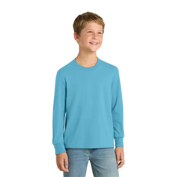 Port & Co Youth Long Sleeve Core Cotton Tee. - Port & Co Youth Long Sleeve Core Cotton Tee. - Image 0 of 90