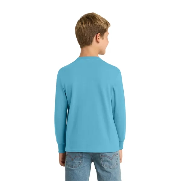 Port & Co Youth Long Sleeve Core Cotton Tee. - Port & Co Youth Long Sleeve Core Cotton Tee. - Image 2 of 90