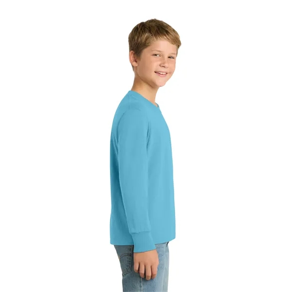 Port & Co Youth Long Sleeve Core Cotton Tee. - Port & Co Youth Long Sleeve Core Cotton Tee. - Image 3 of 90