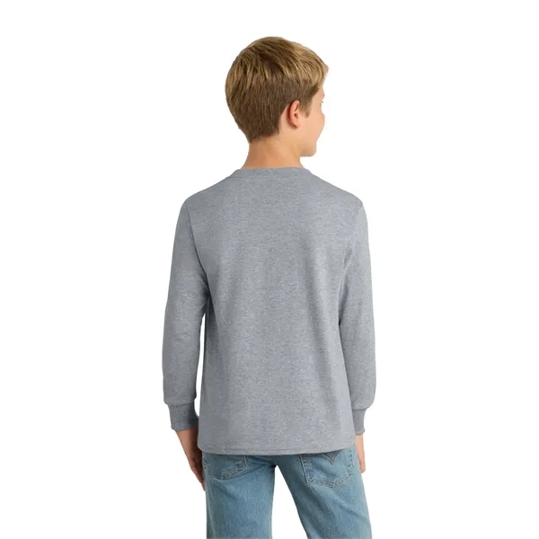Port & Co Youth Long Sleeve Core Cotton Tee. - Port & Co Youth Long Sleeve Core Cotton Tee. - Image 7 of 90