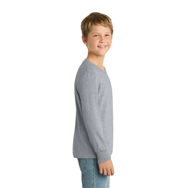 Port & Co Youth Long Sleeve Core Cotton Tee. - Port & Co Youth Long Sleeve Core Cotton Tee. - Image 8 of 90