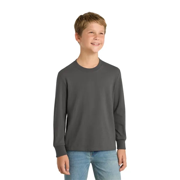 Port & Co Youth Long Sleeve Core Cotton Tee. - Port & Co Youth Long Sleeve Core Cotton Tee. - Image 16 of 90