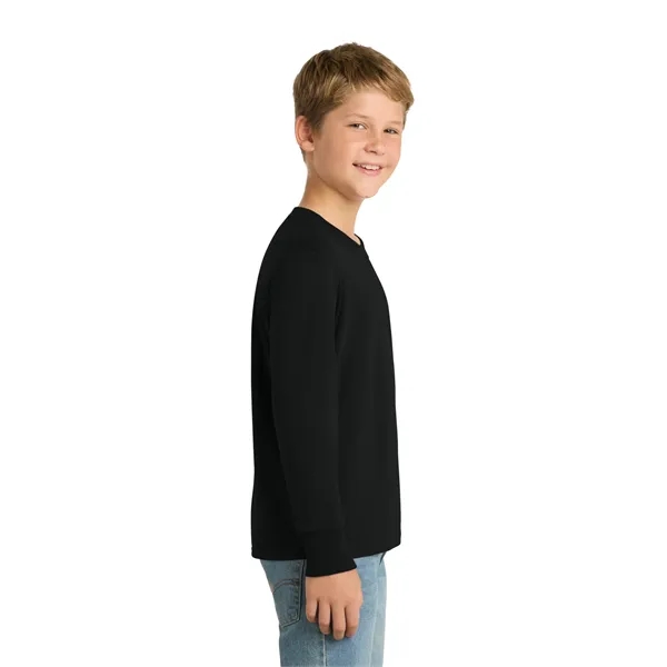 Port & Co Youth Long Sleeve Core Cotton Tee. - Port & Co Youth Long Sleeve Core Cotton Tee. - Image 23 of 90