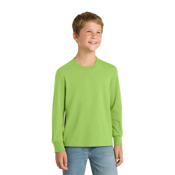 Port & Co Youth Long Sleeve Core Cotton Tee. - Port & Co Youth Long Sleeve Core Cotton Tee. - Image 26 of 90