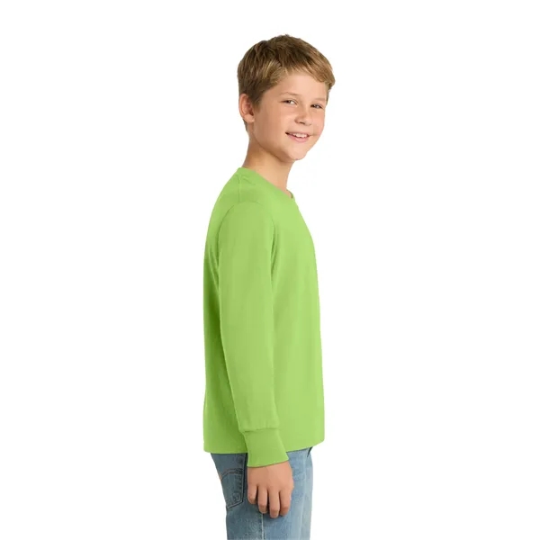 Port & Co Youth Long Sleeve Core Cotton Tee. - Port & Co Youth Long Sleeve Core Cotton Tee. - Image 28 of 90