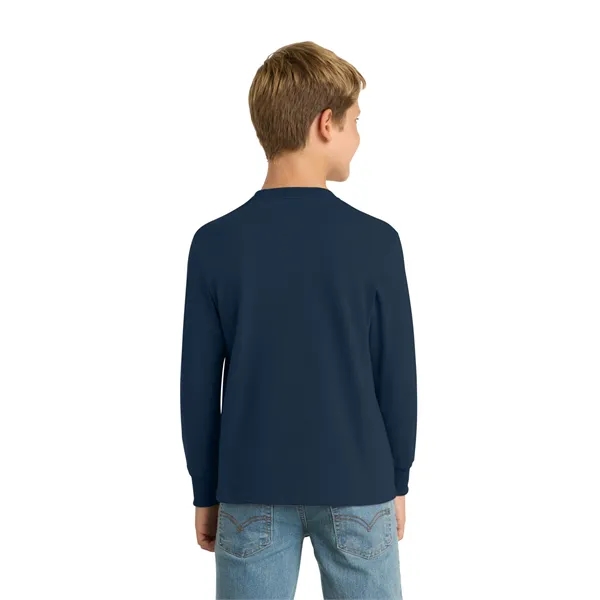 Port & Co Youth Long Sleeve Core Cotton Tee. - Port & Co Youth Long Sleeve Core Cotton Tee. - Image 32 of 90