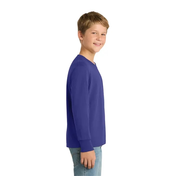 Port & Co Youth Long Sleeve Core Cotton Tee. - Port & Co Youth Long Sleeve Core Cotton Tee. - Image 38 of 90