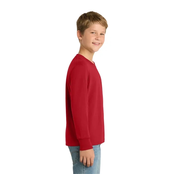 Port & Co Youth Long Sleeve Core Cotton Tee. - Port & Co Youth Long Sleeve Core Cotton Tee. - Image 43 of 90