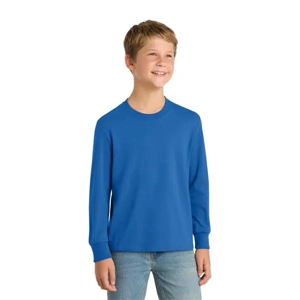 Port & Co Youth Long Sleeve Core Cotton Tee. - Port & Co Youth Long Sleeve Core Cotton Tee. - Image 46 of 90