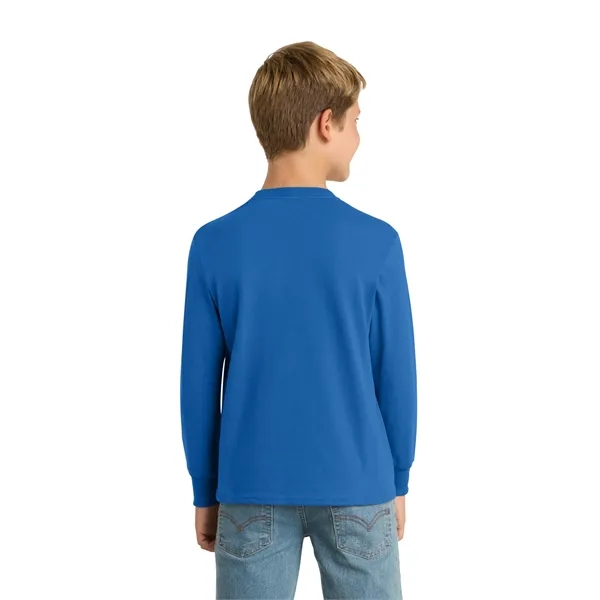 Port & Co Youth Long Sleeve Core Cotton Tee. - Port & Co Youth Long Sleeve Core Cotton Tee. - Image 47 of 90