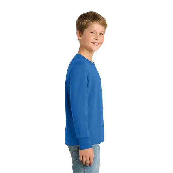 Port & Co Youth Long Sleeve Core Cotton Tee. - Port & Co Youth Long Sleeve Core Cotton Tee. - Image 48 of 90
