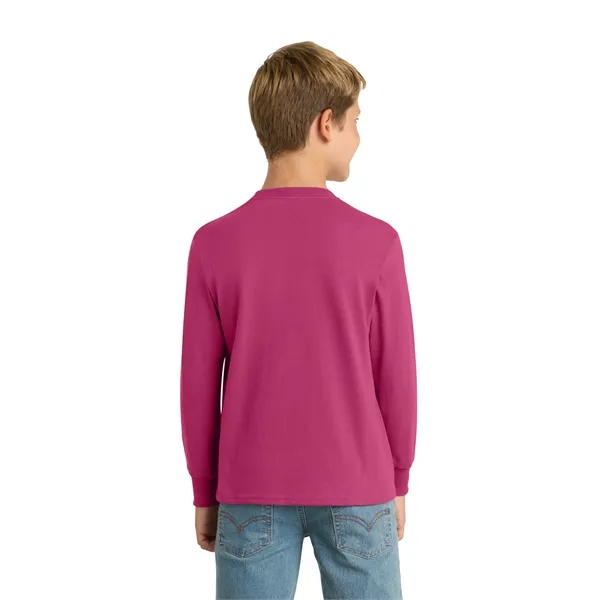 Port & Co Youth Long Sleeve Core Cotton Tee. - Port & Co Youth Long Sleeve Core Cotton Tee. - Image 52 of 90
