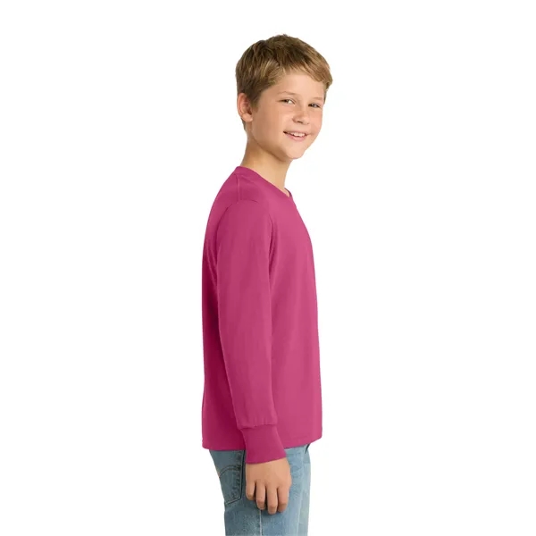 Port & Co Youth Long Sleeve Core Cotton Tee. - Port & Co Youth Long Sleeve Core Cotton Tee. - Image 53 of 90
