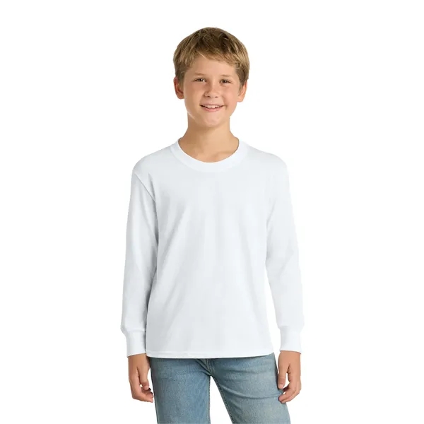 Port & Co Youth Long Sleeve Core Cotton Tee. - Port & Co Youth Long Sleeve Core Cotton Tee. - Image 56 of 90