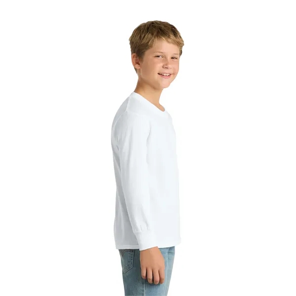 Port & Co Youth Long Sleeve Core Cotton Tee. - Port & Co Youth Long Sleeve Core Cotton Tee. - Image 58 of 90