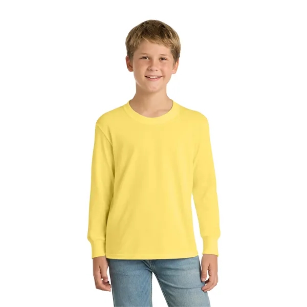 Port & Co Youth Long Sleeve Core Cotton Tee. - Port & Co Youth Long Sleeve Core Cotton Tee. - Image 61 of 90