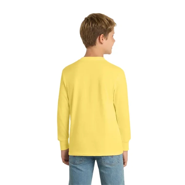 Port & Co Youth Long Sleeve Core Cotton Tee. - Port & Co Youth Long Sleeve Core Cotton Tee. - Image 62 of 90