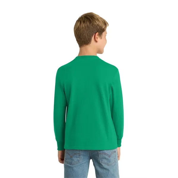 Port & Co Youth Long Sleeve Core Cotton Tee. - Port & Co Youth Long Sleeve Core Cotton Tee. - Image 67 of 90