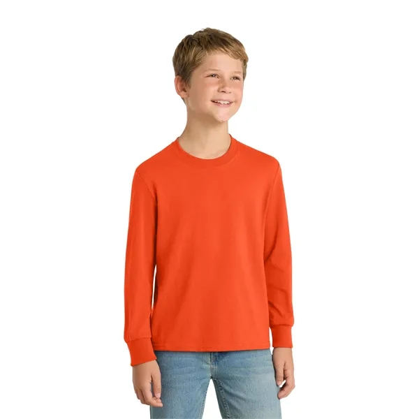 Port & Co Youth Long Sleeve Core Cotton Tee. - Port & Co Youth Long Sleeve Core Cotton Tee. - Image 71 of 90