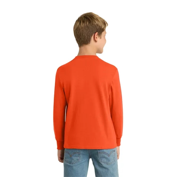 Port & Co Youth Long Sleeve Core Cotton Tee. - Port & Co Youth Long Sleeve Core Cotton Tee. - Image 72 of 90