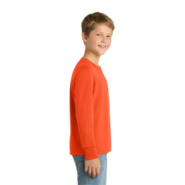 Port & Co Youth Long Sleeve Core Cotton Tee. - Port & Co Youth Long Sleeve Core Cotton Tee. - Image 73 of 90