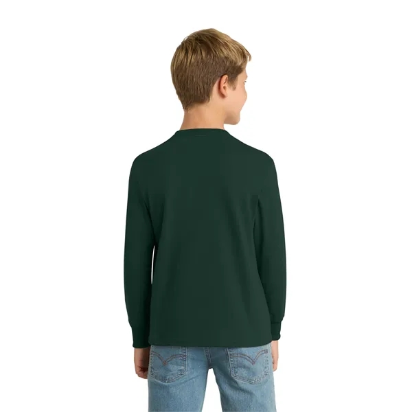 Port & Co Youth Long Sleeve Core Cotton Tee. - Port & Co Youth Long Sleeve Core Cotton Tee. - Image 77 of 90