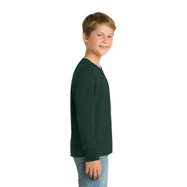 Port & Co Youth Long Sleeve Core Cotton Tee. - Port & Co Youth Long Sleeve Core Cotton Tee. - Image 78 of 90