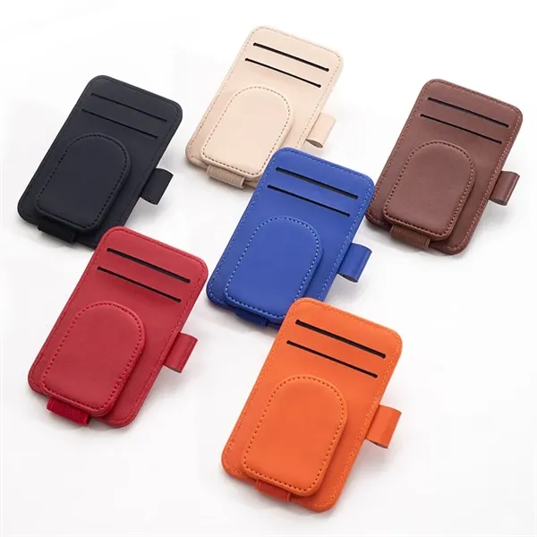 Leather Sunglasses Holder Auto Visor Accessories for Car - Leather Sunglasses Holder Auto Visor Accessories for Car - Image 0 of 3