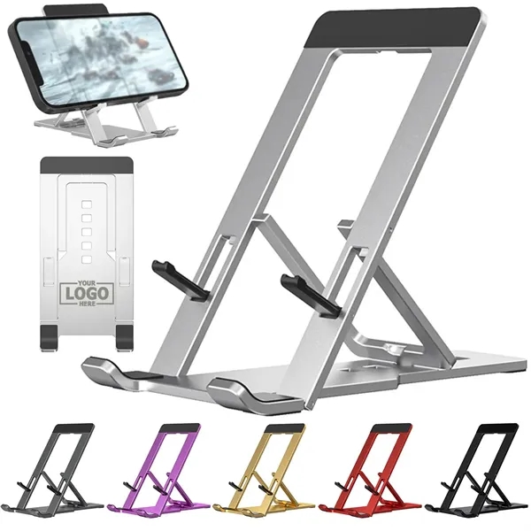 Foldable Aluminum Desktop Phone Stand - Foldable Aluminum Desktop Phone Stand - Image 0 of 5