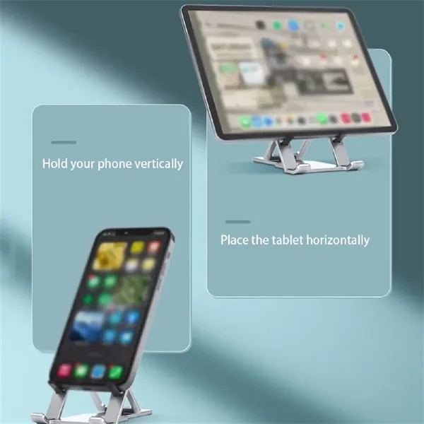Foldable Aluminum Desktop Phone Stand - Foldable Aluminum Desktop Phone Stand - Image 1 of 5