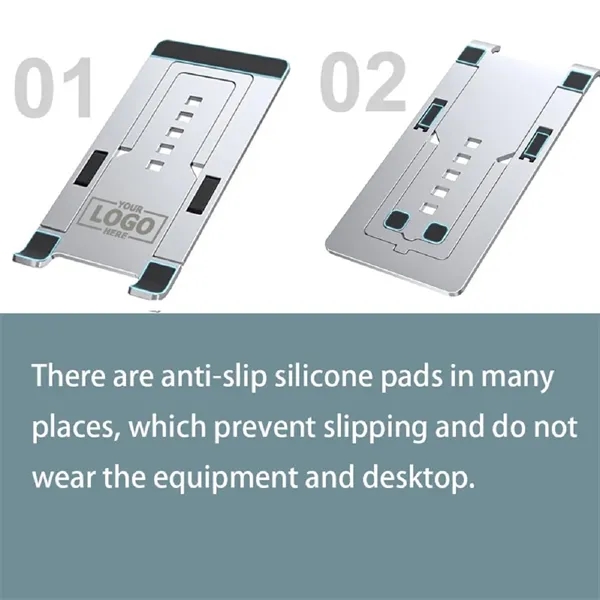 Foldable Aluminum Desktop Phone Stand - Foldable Aluminum Desktop Phone Stand - Image 2 of 5