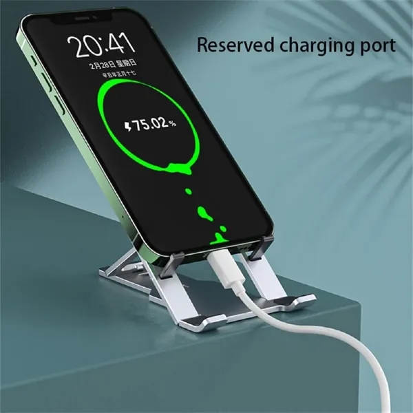 Foldable Aluminum Desktop Phone Stand - Foldable Aluminum Desktop Phone Stand - Image 4 of 5