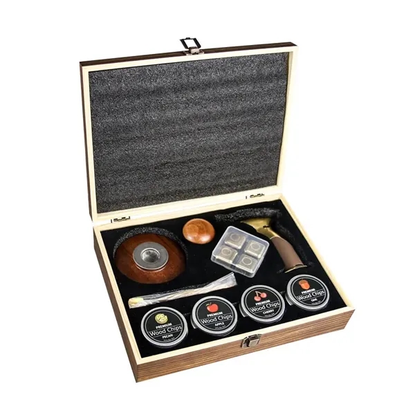 18pcs Whiskey Smoker Kit with Wooden Box Gift Set - 18pcs Whiskey Smoker Kit with Wooden Box Gift Set - Image 2 of 3
