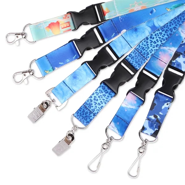 3/4" Full Color Sublimated Detachable Lanyards Badge Holder - 3/4" Full Color Sublimated Detachable Lanyards Badge Holder - Image 0 of 6