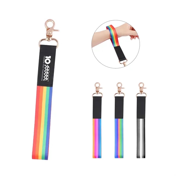 Custom Polyester Wrist Lanyard Strap Keychain W/ Swivel Hook - Custom Polyester Wrist Lanyard Strap Keychain W/ Swivel Hook - Image 0 of 6