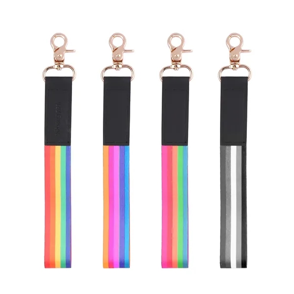 Custom Polyester Wrist Lanyard Strap Keychain W/ Swivel Hook - Custom Polyester Wrist Lanyard Strap Keychain W/ Swivel Hook - Image 1 of 6