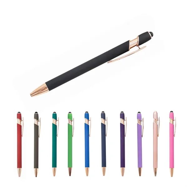 Gold-Tone Rubberized Soft Touch Metal Stylus Pen - Gold-Tone Rubberized Soft Touch Metal Stylus Pen - Image 6 of 6