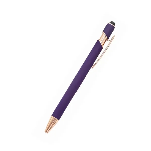 Gold-Tone Rubberized Soft Touch Metal Stylus Pen - Gold-Tone Rubberized Soft Touch Metal Stylus Pen - Image 5 of 6