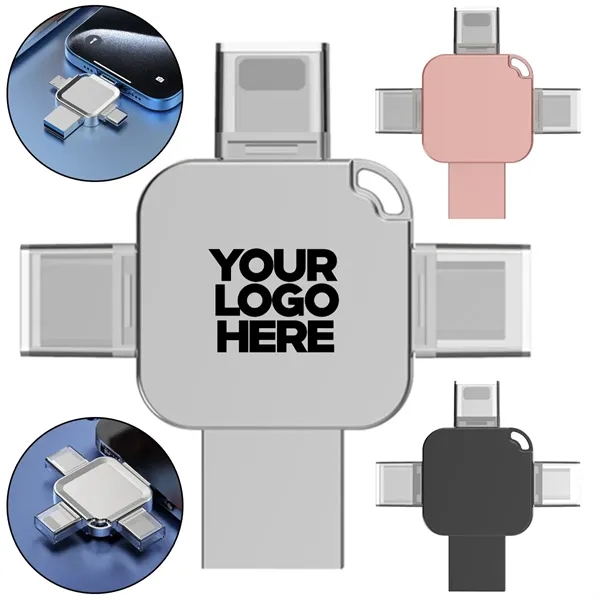 Portable Large Capacity Metal Cross 4 In 1 USB Flash Drive - Portable Large Capacity Metal Cross 4 In 1 USB Flash Drive - Image 0 of 5